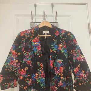 Laundry By Shelli Segal Multicolor Floral Blazer